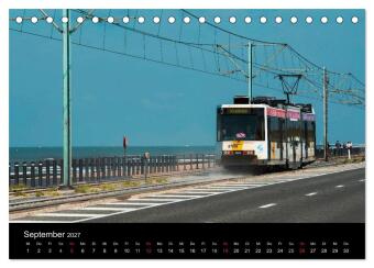 Kusttram Belgien (Tischkalender 2027 DIN A5 quer), CALVENDO Monatskalender