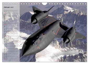 Kampfflugzeuge USA (Wandkalender 2027 DIN A4 quer), CALVENDO Monatskalender