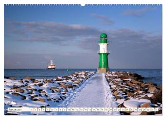 Seebad Warnemünde (Wandkalender 2027 DIN A2 quer), CALVENDO Monatskalender