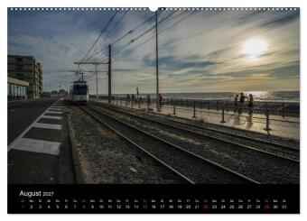 Kusttram Belgien (hochwertiger Premium Wandkalender 2027 DIN A2 quer), Kunstdruck in Hochglanz