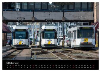 Kusttram Belgien (hochwertiger Premium Wandkalender 2027 DIN A2 quer), Kunstdruck in Hochglanz