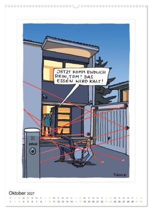 Betongold lacht - Cartoons (hochwertiger Premium Wandkalender 2027 DIN A2 hoch), Kunstdruck in Hochglanz