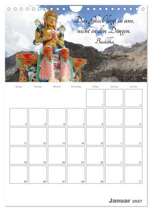 Harmonie und Freude Buddhistische Weisheiten 2027 (Wandkalender 2027 DIN A4 hoch), CALVENDO Monatskalender