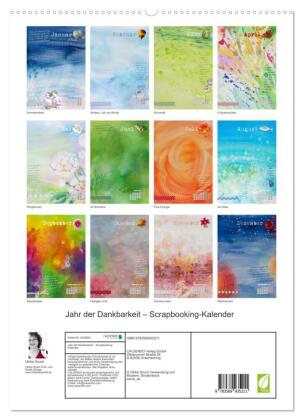 Jahr der Dankbarkeit - Scrapbooking-Kalender (hochwertiger Premium Wandkalender 2027 DIN A2 hoch), Kunstdruck in Hochglanz