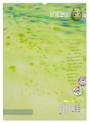 Jahr der Dankbarkeit - Scrapbooking-Kalender (hochwertiger Premium Wandkalender 2027 DIN A2 hoch), Kunstdruck in Hochglanz
