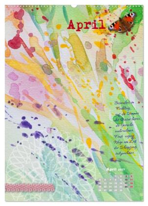 Jahr der Dankbarkeit - Scrapbooking-Kalender (hochwertiger Premium Wandkalender 2027 DIN A2 hoch), Kunstdruck in Hochglanz