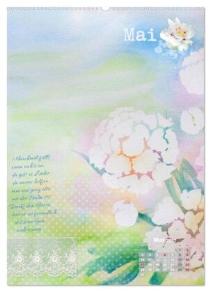 Jahr der Dankbarkeit - Scrapbooking-Kalender (hochwertiger Premium Wandkalender 2027 DIN A2 hoch), Kunstdruck in Hochglanz