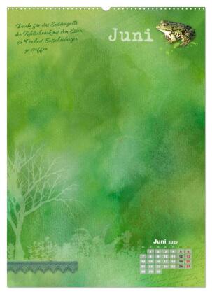Jahr der Dankbarkeit - Scrapbooking-Kalender (hochwertiger Premium Wandkalender 2027 DIN A2 hoch), Kunstdruck in Hochglanz