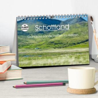 Schottland - grandiose Landschaften im Westen (Tischkalender 2027 DIN A5 quer), CALVENDO Monatskalender