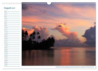 Südsee-Insel Mo'orea (Wandkalender 2027 DIN A3 quer), CALVENDO Monatskalender