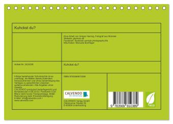 Kuhckst du? (Tischkalender 2027 DIN A5 quer), CALVENDO Monatskalender