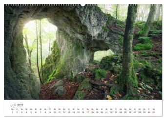 Fränkische Schweiz - Zwischen Burgen, Höhlen und Wäldern (hochwertiger Premium Wandkalender 2027 DIN A2 quer), Kunstdruck in Hochglanz