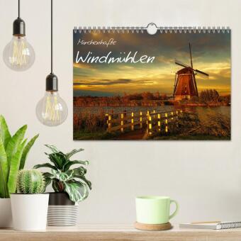 Märchenhafte Windmühlen (Wandkalender 2027 DIN A4 quer), CALVENDO Monatskalender