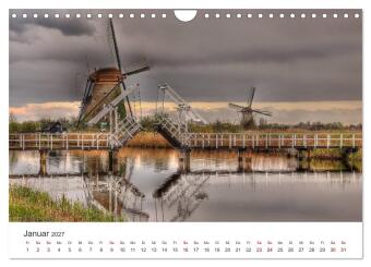 Märchenhafte Windmühlen (Wandkalender 2027 DIN A4 quer), CALVENDO Monatskalender