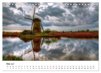 Märchenhafte Windmühlen (Wandkalender 2027 DIN A4 quer), CALVENDO Monatskalender