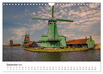 Märchenhafte Windmühlen (Wandkalender 2027 DIN A4 quer), CALVENDO Monatskalender