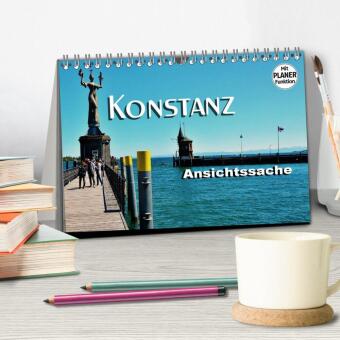 Konstanz - Ansichtssache (Tischkalender 2027 DIN A5 quer), CALVENDO Monatskalender