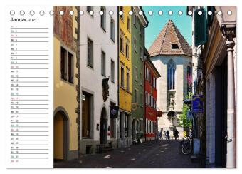Konstanz - Ansichtssache (Tischkalender 2027 DIN A5 quer), CALVENDO Monatskalender