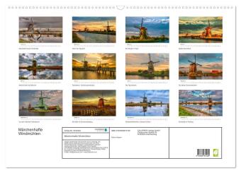 Märchenhafte Windmühlen (Wandkalender 2027 DIN A2 quer), CALVENDO Monatskalender