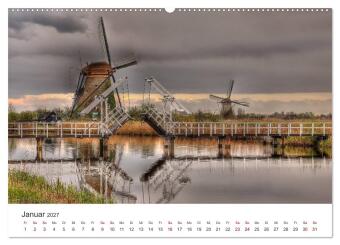 Märchenhafte Windmühlen (Wandkalender 2027 DIN A2 quer), CALVENDO Monatskalender