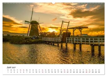Märchenhafte Windmühlen (Wandkalender 2027 DIN A2 quer), CALVENDO Monatskalender