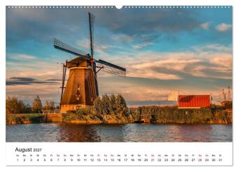 Märchenhafte Windmühlen (Wandkalender 2027 DIN A2 quer), CALVENDO Monatskalender