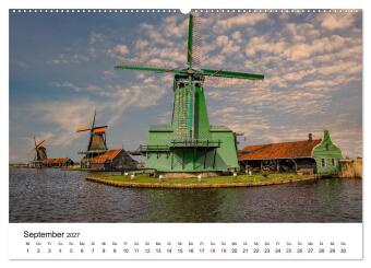 Märchenhafte Windmühlen (Wandkalender 2027 DIN A2 quer), CALVENDO Monatskalender