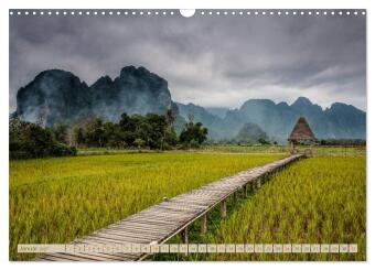 Laos - eine Bildreise (Wandkalender 2027 DIN A3 quer), CALVENDO Monatskalender