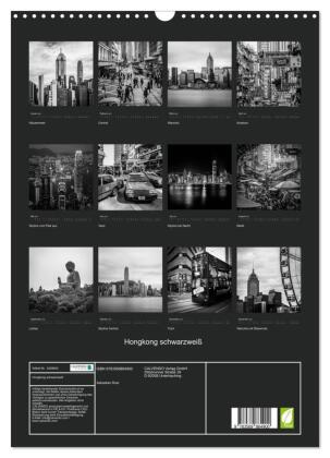 Hongkong schwarzweiß (Wandkalender 2027 DIN A3 hoch), CALVENDO Monatskalender