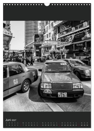Hongkong schwarzweiß (Wandkalender 2027 DIN A3 hoch), CALVENDO Monatskalender