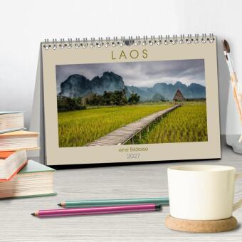 Laos - eine Bildreise (Tischkalender 2027 DIN A5 quer), CALVENDO Monatskalender