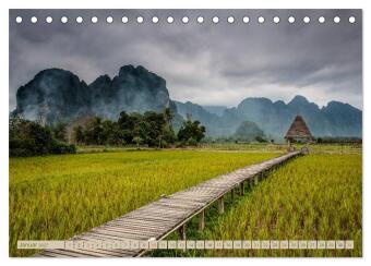 Laos - eine Bildreise (Tischkalender 2027 DIN A5 quer), CALVENDO Monatskalender