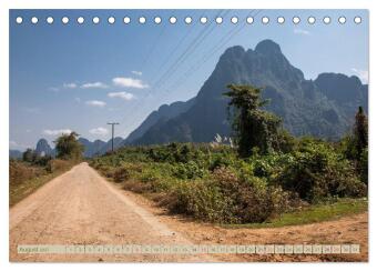Laos - eine Bildreise (Tischkalender 2027 DIN A5 quer), CALVENDO Monatskalender