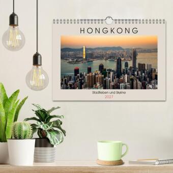HONGKONG Skyline und Stadtleben (Wandkalender 2027 DIN A4 quer), CALVENDO Monatskalender