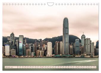 HONGKONG Skyline und Stadtleben (Wandkalender 2027 DIN A4 quer), CALVENDO Monatskalender