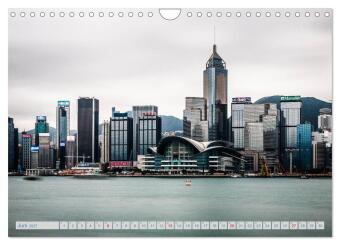 HONGKONG Skyline und Stadtleben (Wandkalender 2027 DIN A4 quer), CALVENDO Monatskalender
