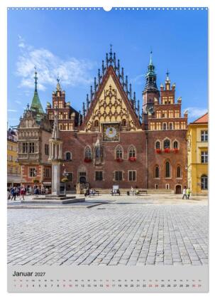 BRESLAU Historisches Stadtherz (hochwertiger Premium Wandkalender 2027 DIN A2 hoch), Kunstdruck in Hochglanz