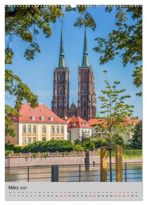 BRESLAU Historisches Stadtherz (hochwertiger Premium Wandkalender 2027 DIN A2 hoch), Kunstdruck in Hochglanz