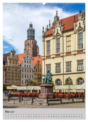 BRESLAU Historisches Stadtherz (hochwertiger Premium Wandkalender 2027 DIN A2 hoch), Kunstdruck in Hochglanz