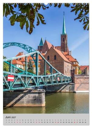 BRESLAU Historisches Stadtherz (hochwertiger Premium Wandkalender 2027 DIN A2 hoch), Kunstdruck in Hochglanz