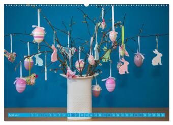 Still Life - Blumen vor der blauen Wand (Wandkalender 2027 DIN A2 quer), CALVENDO Monatskalender