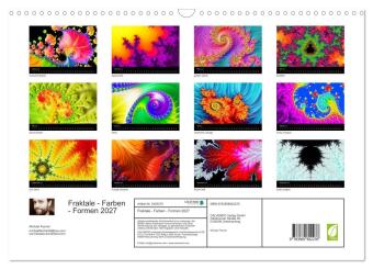 Fraktale - Farben - Formen 2027 (Wandkalender 2027 DIN A3 quer), CALVENDO Monatskalender