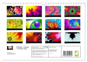 Fraktale - Farben - Formen 2027 (Wandkalender 2027 DIN A4 quer), CALVENDO Monatskalender