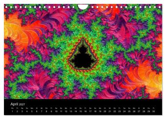 Fraktale - Farben - Formen 2027 (Wandkalender 2027 DIN A4 quer), CALVENDO Monatskalender