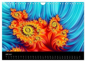 Fraktale - Farben - Formen 2027 (Wandkalender 2027 DIN A4 quer), CALVENDO Monatskalender