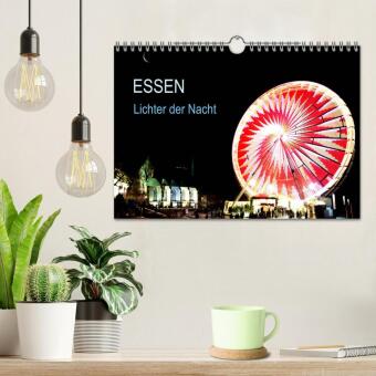 Essen Lichter der Nacht (Wandkalender 2027 DIN A4 quer), CALVENDO Monatskalender
