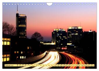 Essen Lichter der Nacht (Wandkalender 2027 DIN A4 quer), CALVENDO Monatskalender