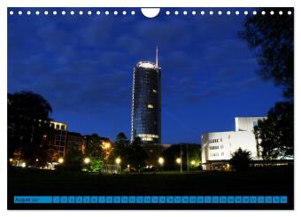 Essen Lichter der Nacht (Wandkalender 2027 DIN A4 quer), CALVENDO Monatskalender