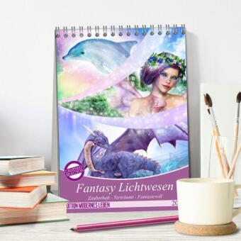 Fantasy Lichtwesen (Tischkalender 2027 DIN A5 hoch), CALVENDO Monatskalender