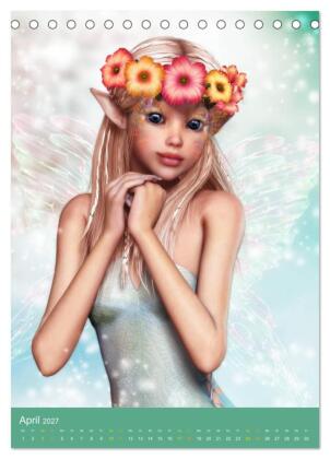 Fantasy Lichtwesen (Tischkalender 2027 DIN A5 hoch), CALVENDO Monatskalender